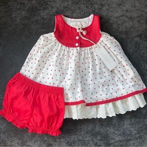 NWT Well Dressed Wolf Heart Tunic Set Size 2T